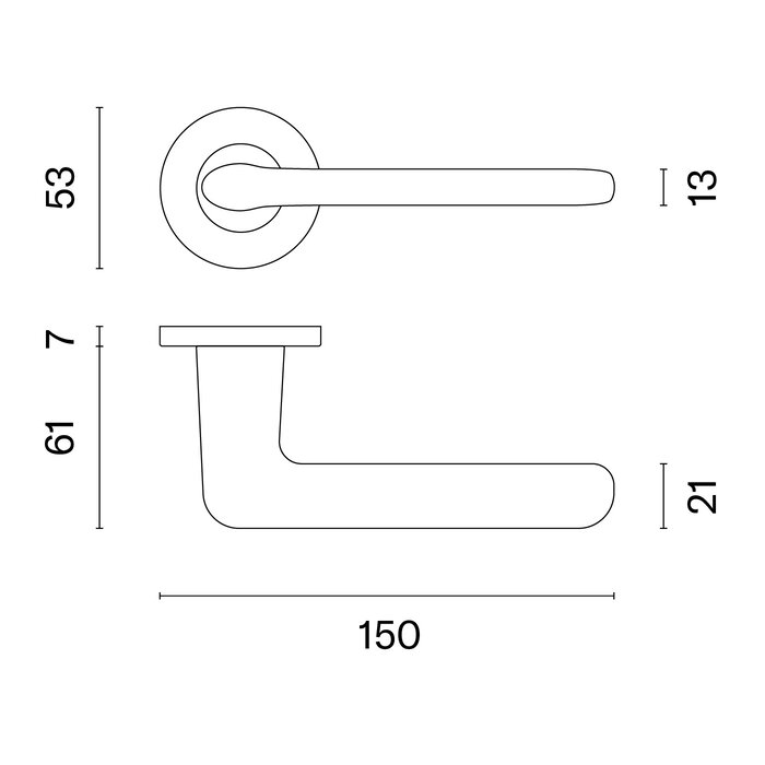 STILE STILE Türgriffe UTA Ø 53x7 mm mattchrom