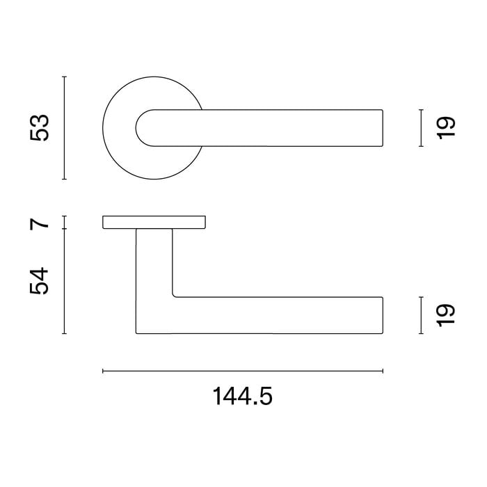 STILE STILE door handles YUZA Ø 53x7 mm Titanium