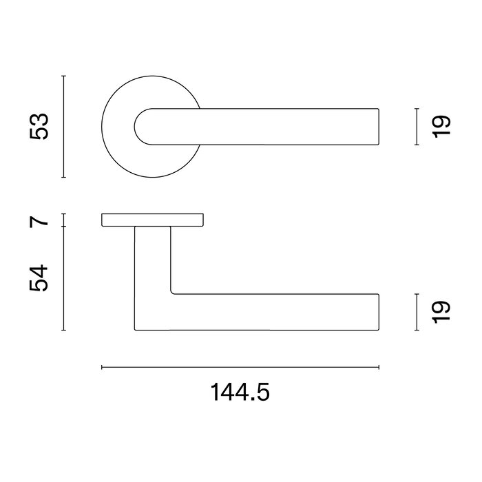 STILE STILE Türgriffe YUZA Ø 53x7 mm schwarz
