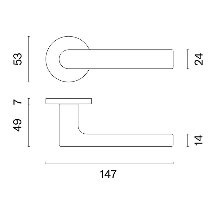 STILE STILE Türgriffe REWA Ø 53x7 mm schwarz