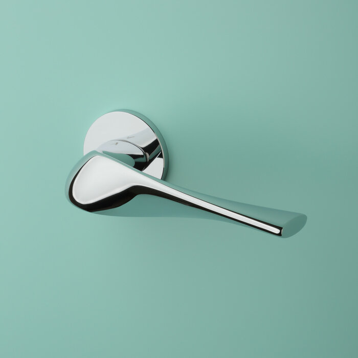 Aprile Solid Aprile door handles PETUNIA polished Chrome round Ø 52x5 mm