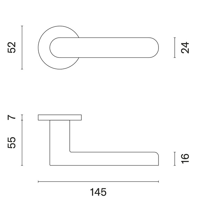Aprile Solid matt white Aprile door handles ALORA round Ø 52x7 mm