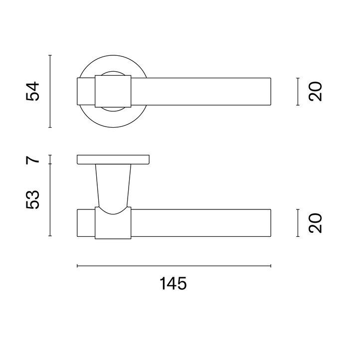 Aprile APRILE door handles BELLISA Ø54x7mm - Graphite gray