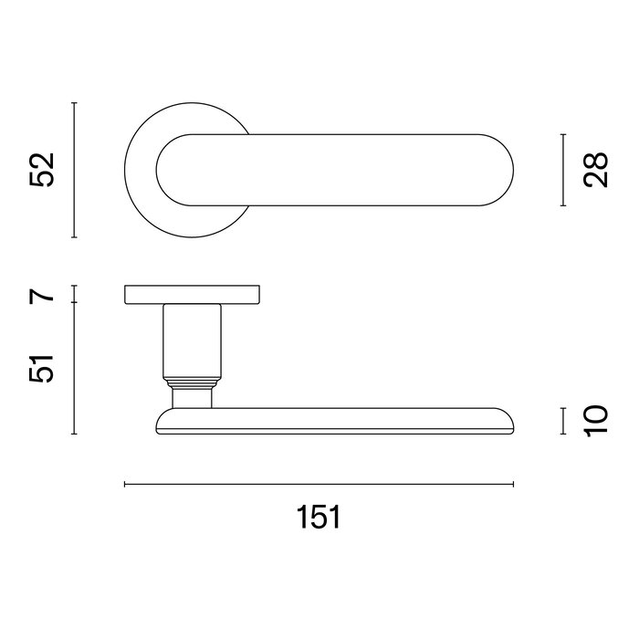 Aprile Massieve ronde Aprile deurklinken DEGLASIA Ø 52x7 mm grafiet