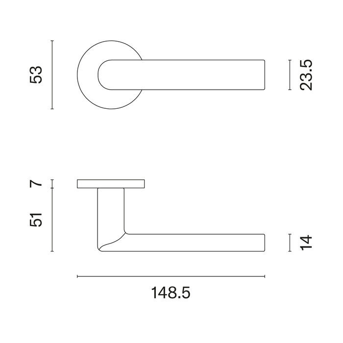 Aprile Poignées de porte Aprile massives SILENA PVD or Ø 53x7 mm