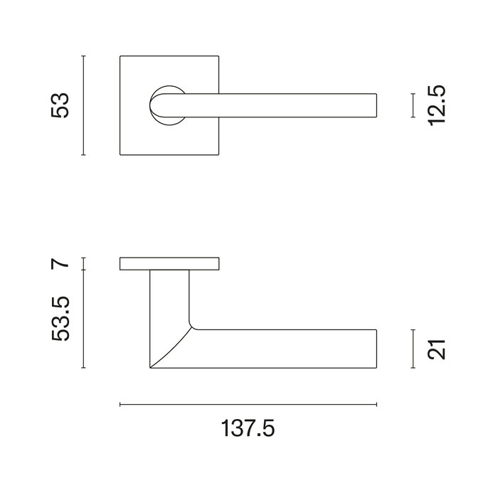 Aprile Massive Aprile Türgriffe PRIMULA Chrom poliert quadratisch 53x53x7 mm