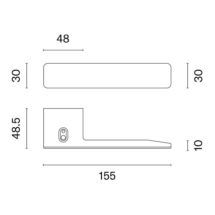Aprile Solid black APRILE door handles LUDISIA