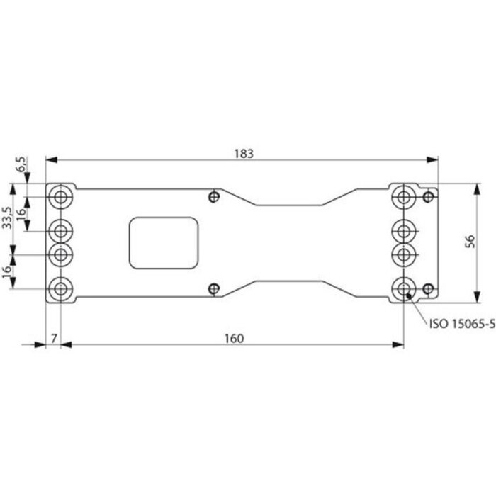 Assa Abloy Plaque de montage plate galvanisée DCA120 pour ferme-porte DC 300-500-700 d'ASSA ABLOY