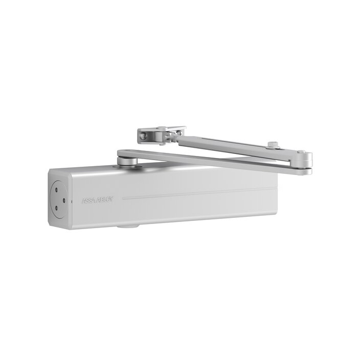 Assa Abloy Deurdranger DC300 met schaararm voor binnen en buiten - ASSA ABLOY - Zilver grijs
