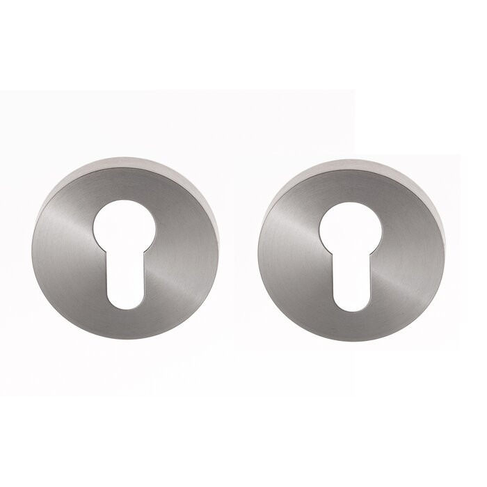 Assa Abloy Zylinderrosettenpaar Ø53 x 8mm - "Tonic Line" Assa Abloy - Edelstahl gebürstet