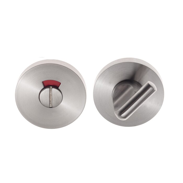 Assa Abloy Tonic Line WC-garnituur met L-knop – Ø53 mm – Inox fijn geborsteld