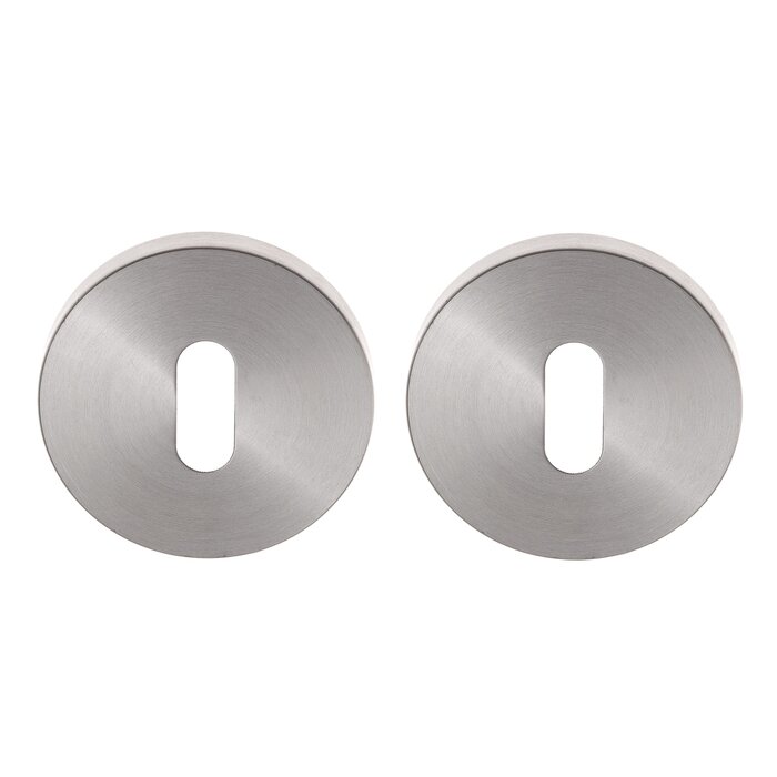 Assa Abloy Paar sleutelrozetten 53x6,5mm - "Tonic Line" Assa Abloy - RVS geborsteld