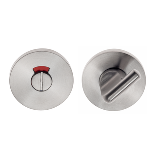 Assa Abloy WC-garnituur met knop – Ø53 mm – Inox fijn geborsteld
