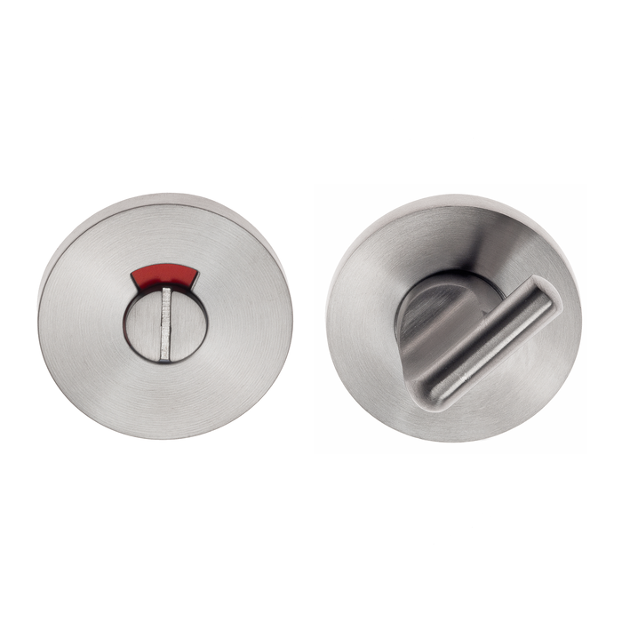 Assa Abloy WC-garnituur met knop – Ø53 mm – Inox fijn geborsteld
