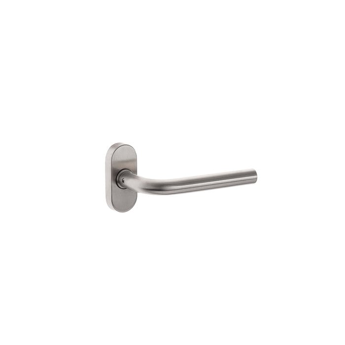 Assa Abloy ASSA ABLOY TONIC-LINE door handles on oval rosette - brushed stainless steel