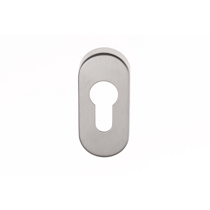 Assa Abloy Pair of oval cylinder rosettes 6.5mm - "Tonic Line" Assa Abloy - Brushed stainless steel