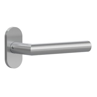 Assa Abloy ASSA ABLOY L-90° TONIC-LINE door handles on oval rosette - stainless steel