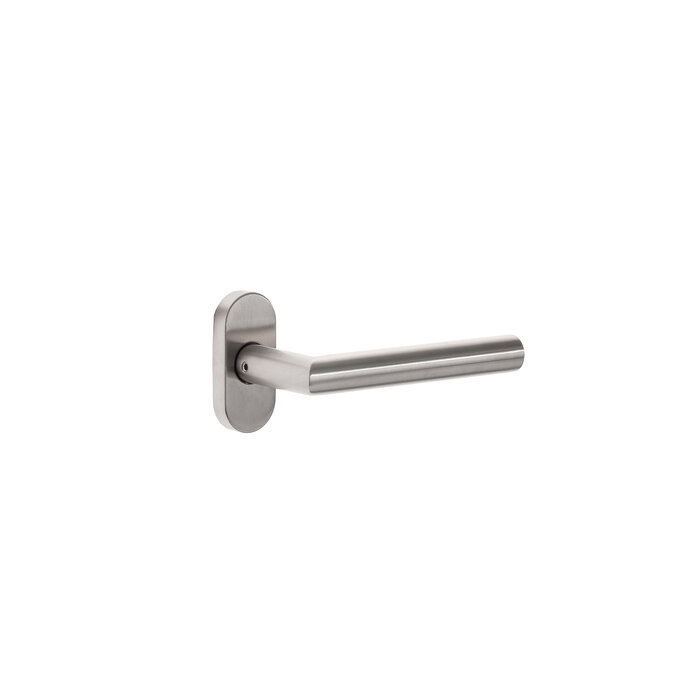 Assa Abloy Deurklinken ASSA ABLOY L-90° TONIC-LINE op ovaal rozet 6,5mm - RVS