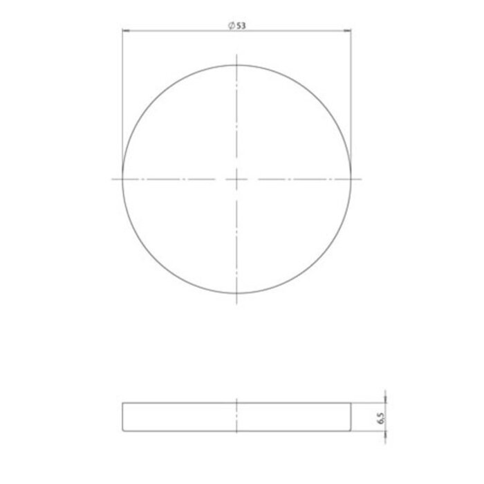 Assa Abloy Paar blinde rozetten 53x6,5mm - "Tonic Line" Assa Abloy - RVS geborsteld