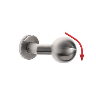 Assa Abloy Bouton sphérique ASSA ABLOY sur rosace ronde - Acier inoxydable - Rotation à droite