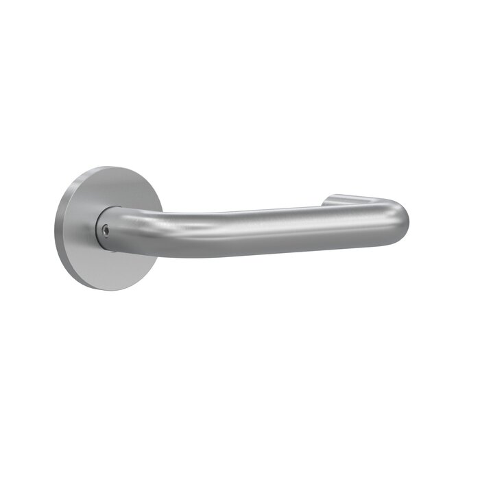 Assa Abloy ASSA ABLOY deurklinken "U"  TONIC-LINE op rond rozet - RVS geborsteld - EN1906 Klasse 4