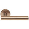 DKS Door handle 'Giada' sprung on round rosette - PVD light bronze