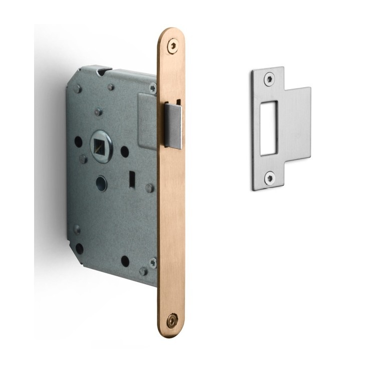 FORMANI loopslot  LBLA-SFC met afgeronde voorplaat 174 x 20mm - Licht brons PVD