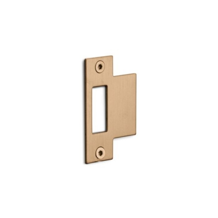 Formani Gâche pour serrure à barillet 70 x 23 x 43 mm - Bronze clair PVD