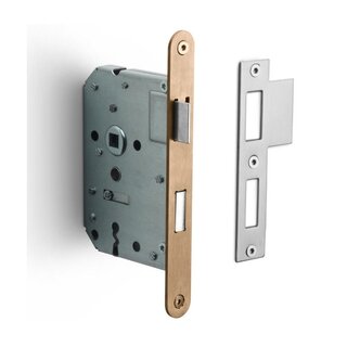 Formani Formani door lock with rounded front plate 174 x 20 - Light bronze PVD