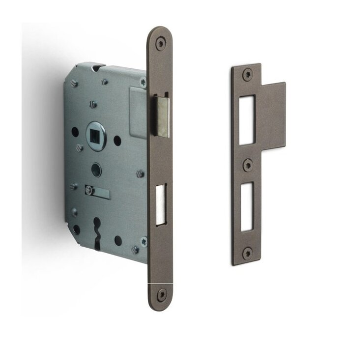 Formani FORMANI LBLA-N56 Türschloss mit abgerundeter Frontplatte 174 x 20 mm - Bronze