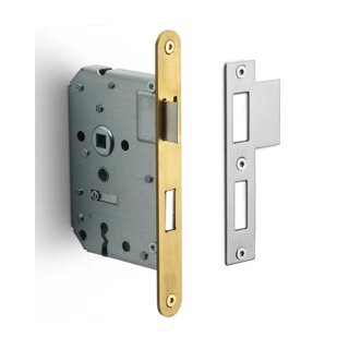 Formani Formani Türschloss mit abgerundeter Frontplatte 174 x 20 - Mattgold PVD