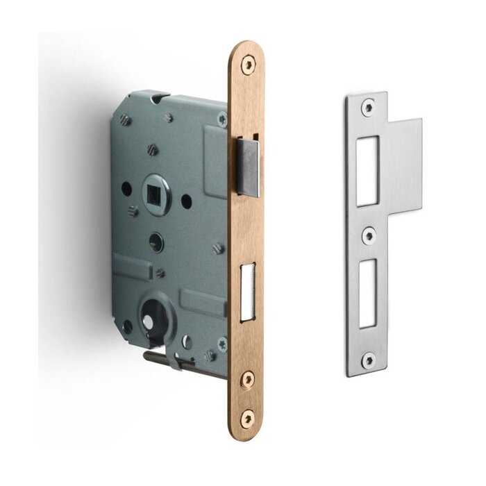 Formani FORMANI cilinderslot LBLA-Y55 met afgeronde voorplaat 174 x 20mm - Licht brons PVD