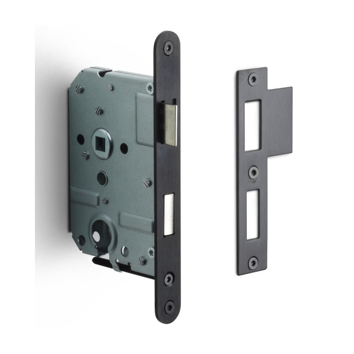 Formani FORMANI cylinder lock LBLA-Y55 with rounded front plate 174 x 20mm - Gunmetal PVD