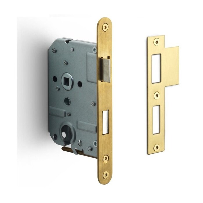 Formani FORMANI Zylinderschloss LBLA-Y55 mit abgerundeter Frontplatte 174 x 20mm - Mattgold PVD