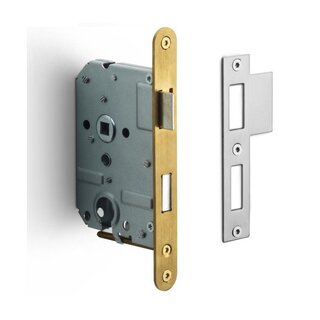 Formani Formani Zylinderschloss mit abgerundeter Frontplatte 174 x 20 - Mattgold PVD