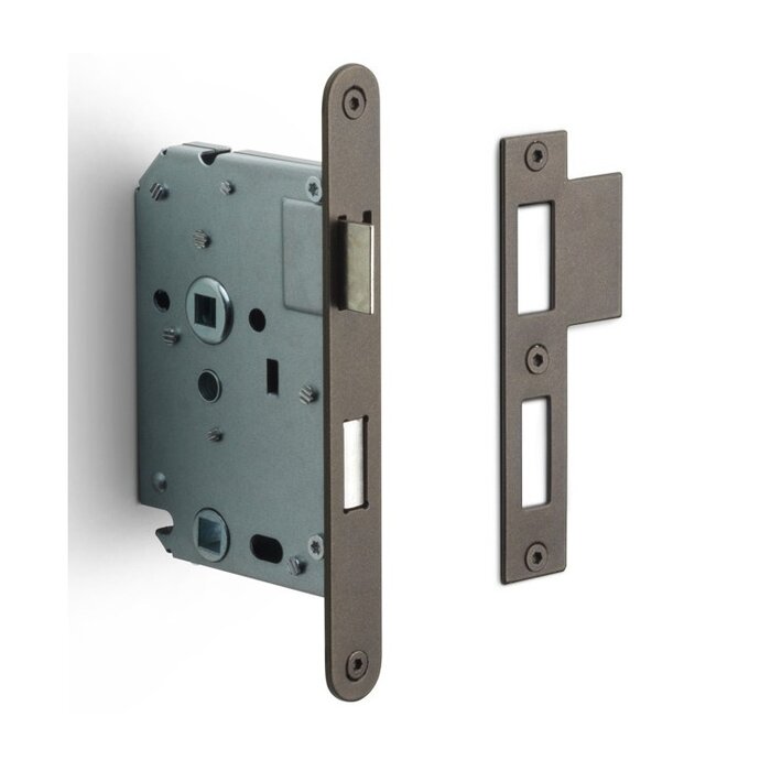 Formani FORMANI toilet lock LBLA-W63 with rounded front plate 174 x 20 mm - Bronze