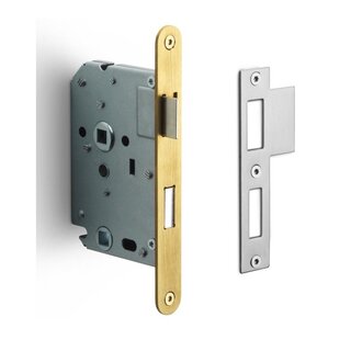 Formani Toilet lock with rounded front plate 174 x 20 from Formani - Matt gold PVD