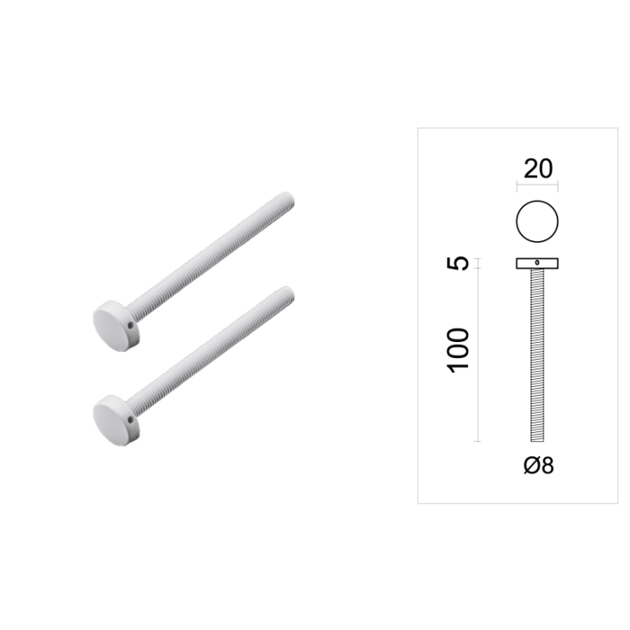 HDD Mounting set M8 puller outer door white structure