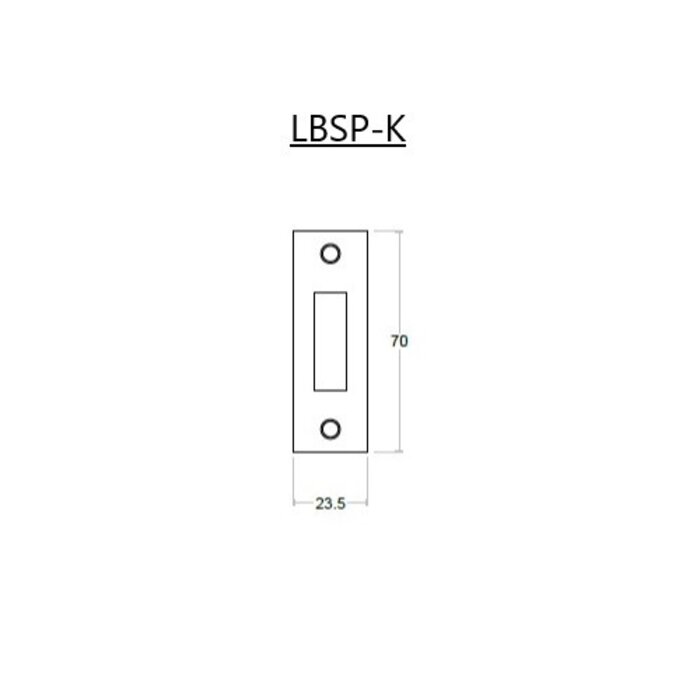 Formani Rechte sluitplaat 70 x 23 - Brons