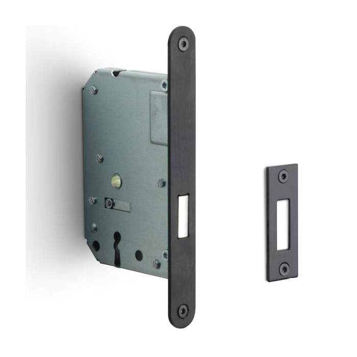 Formani FORMANI Schrankschloss LBLKA-N56 mit abgerundeter Frontplatte 174 x 20 mm - Rotguss PVD