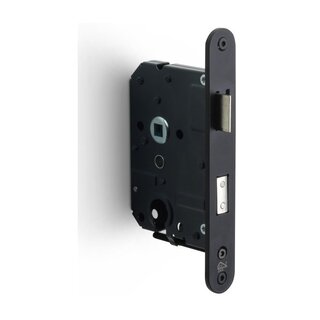 Formani Serrure de sécurité Formani avec plaque frontale arrondie 174 x 25 - Noir