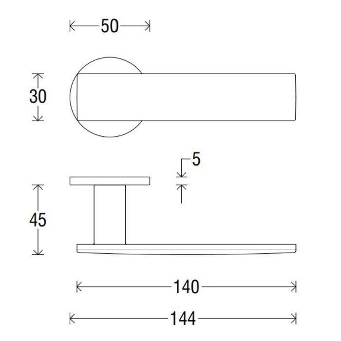 DKS Golden design door handles CORONA round