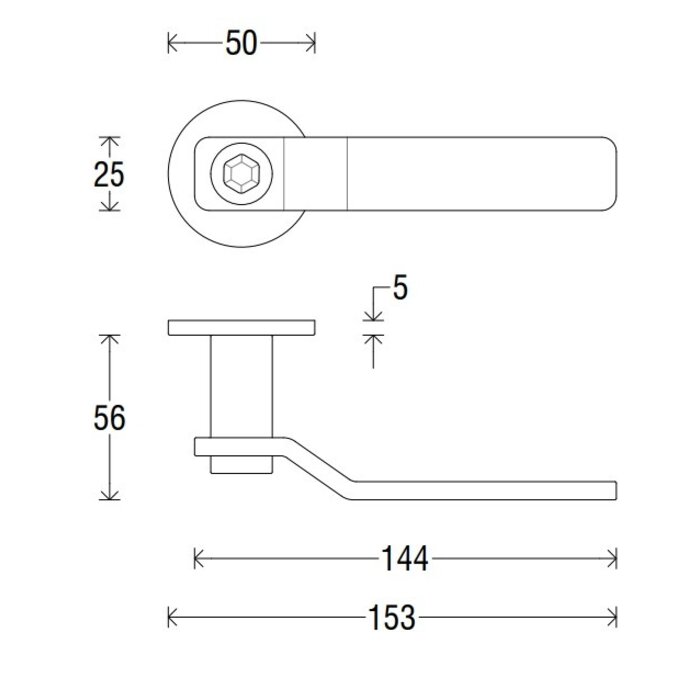 DKS Matt gold door handles GAS round