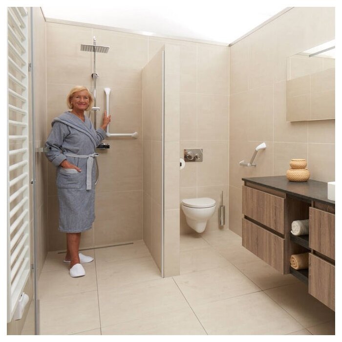 SECUCARE SECUCARE Wandhalterung 90 Grad 60x30 cm - weiß/Aluminium