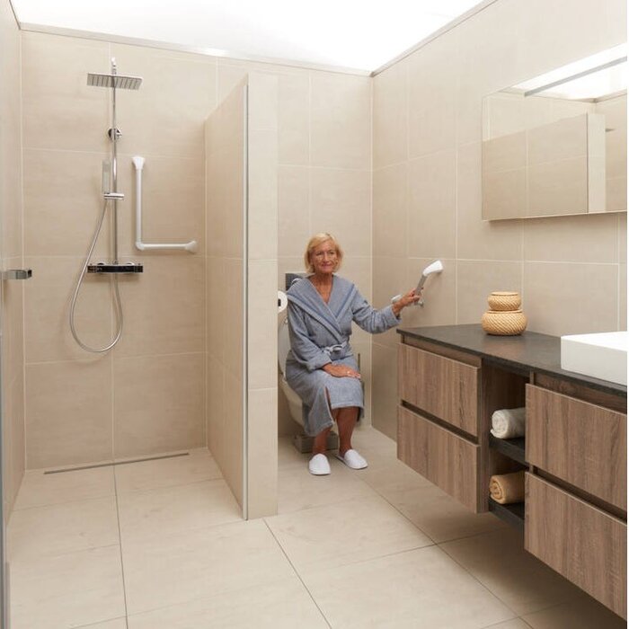 SECUCARE SECUCARE wandbeugel 45 graden 30x30 cm - wit /aluminium