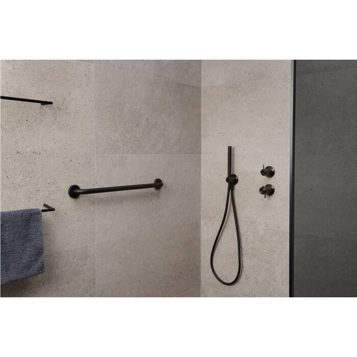 SECUCARE SECUCARE Wandhalterung 60 cm Edelstahl 304 Ø25 mm - Mattschwarze Struktur