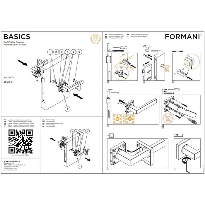 Formani Formani deurkruk Basics LB18H BR