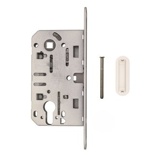 AGB Serrure magnétique blanche AGB - 195x18mm - axe du cylindre 85 mm