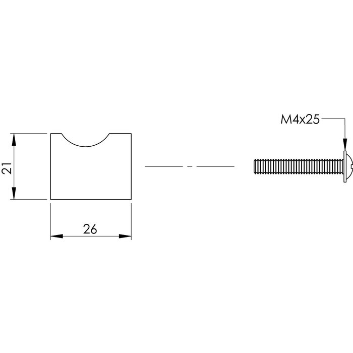 Intersteel Intersteel Meubelknop Ø 21 mm RVS geborsteld vingergrip