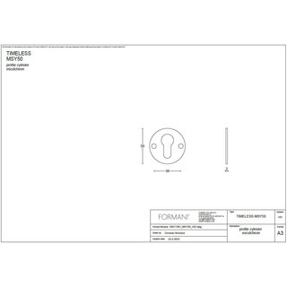 Formani 1 plaque cylindrique TIMELESS MSY50 - Laiton non laqué